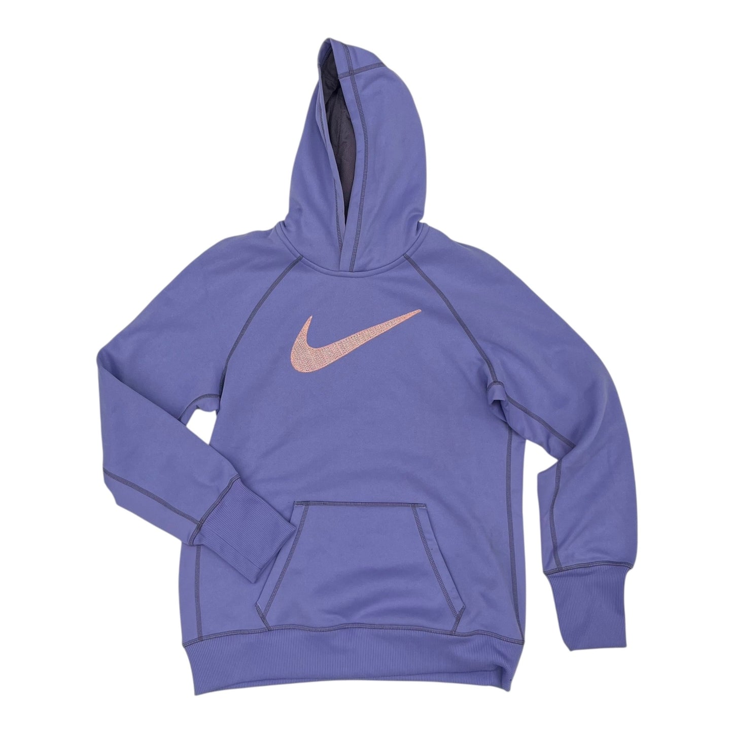 Athletic Sweatshirt Hoodie By Nike Apparel In Purple, Size:L