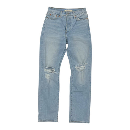 Jeans Straight By Levis In Blue Denim, Size:2