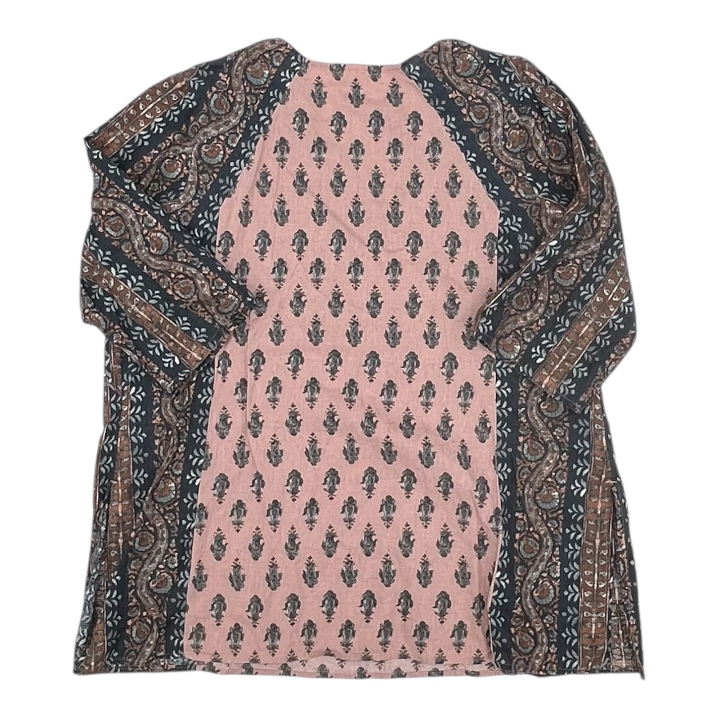 Top 3/4 Sleeve By Pure Jill In Blue & Pink, Size:Xlp