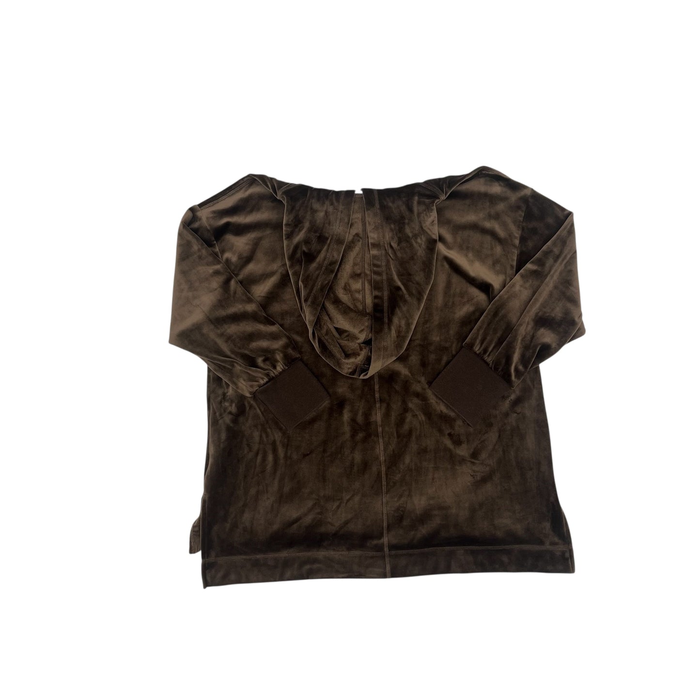 Sweatshirt Hoodie By Chicos In Brown, Size:Xl