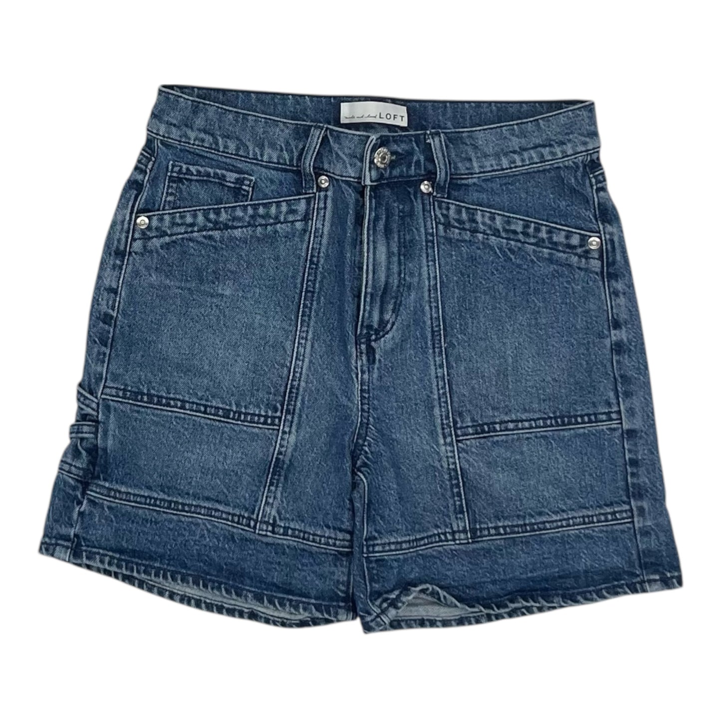 Shorts By Loft In Blue Denim, Size:0P