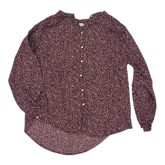 Blouse Ls By Old Navy In Maroon, Size:S
