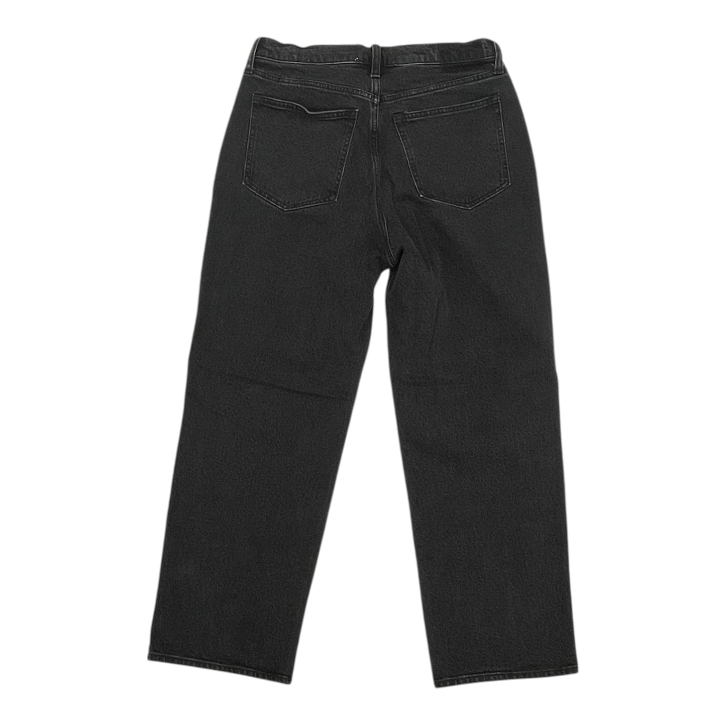 Jeans Straight By Abercrombie And Fitch In Black Denim, Size:10