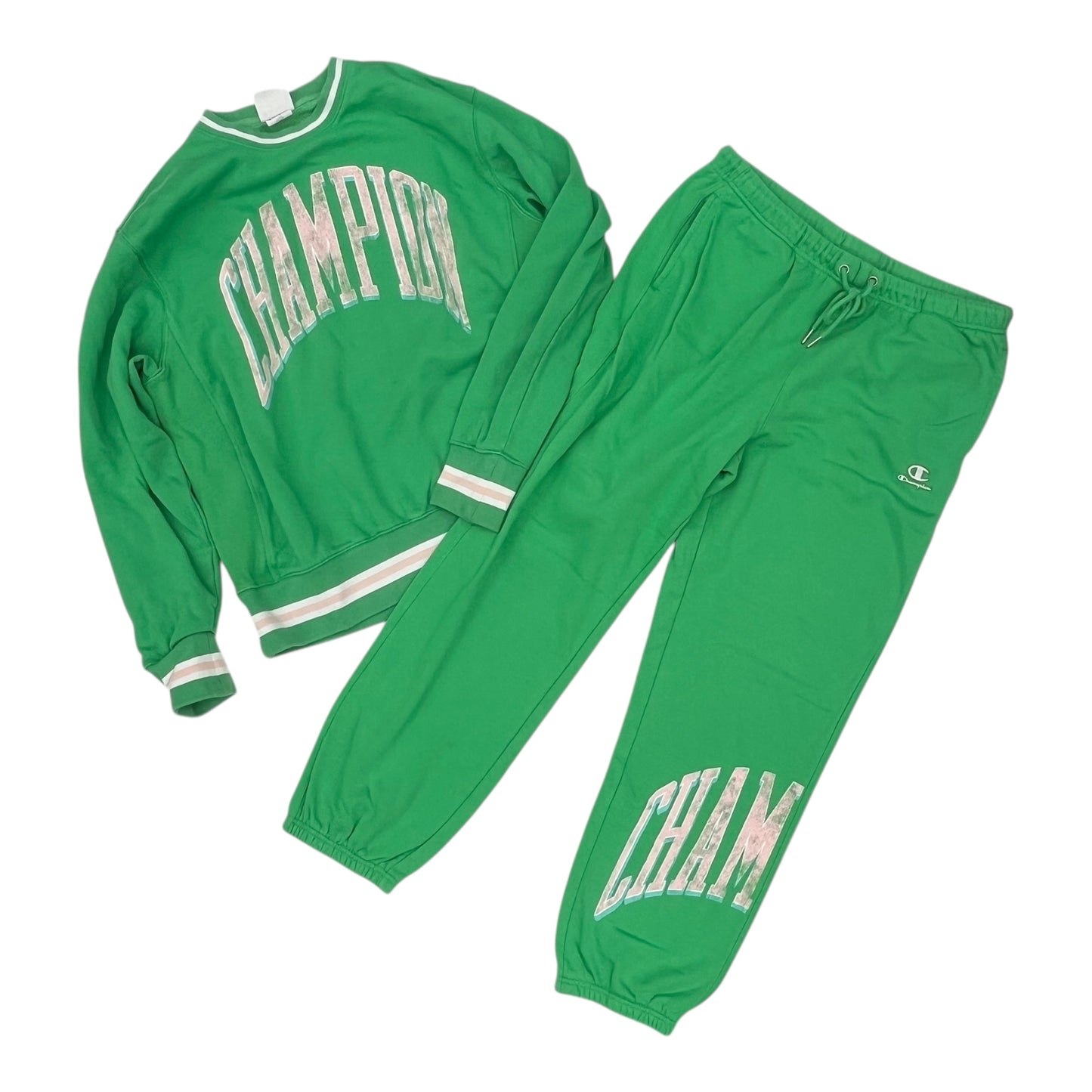 Lounge Set Pants By Champion In Green, Size:L