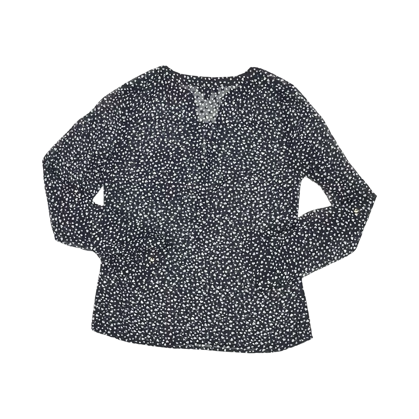 Blouse Ls By Limited In Blue & White, Size:Xs