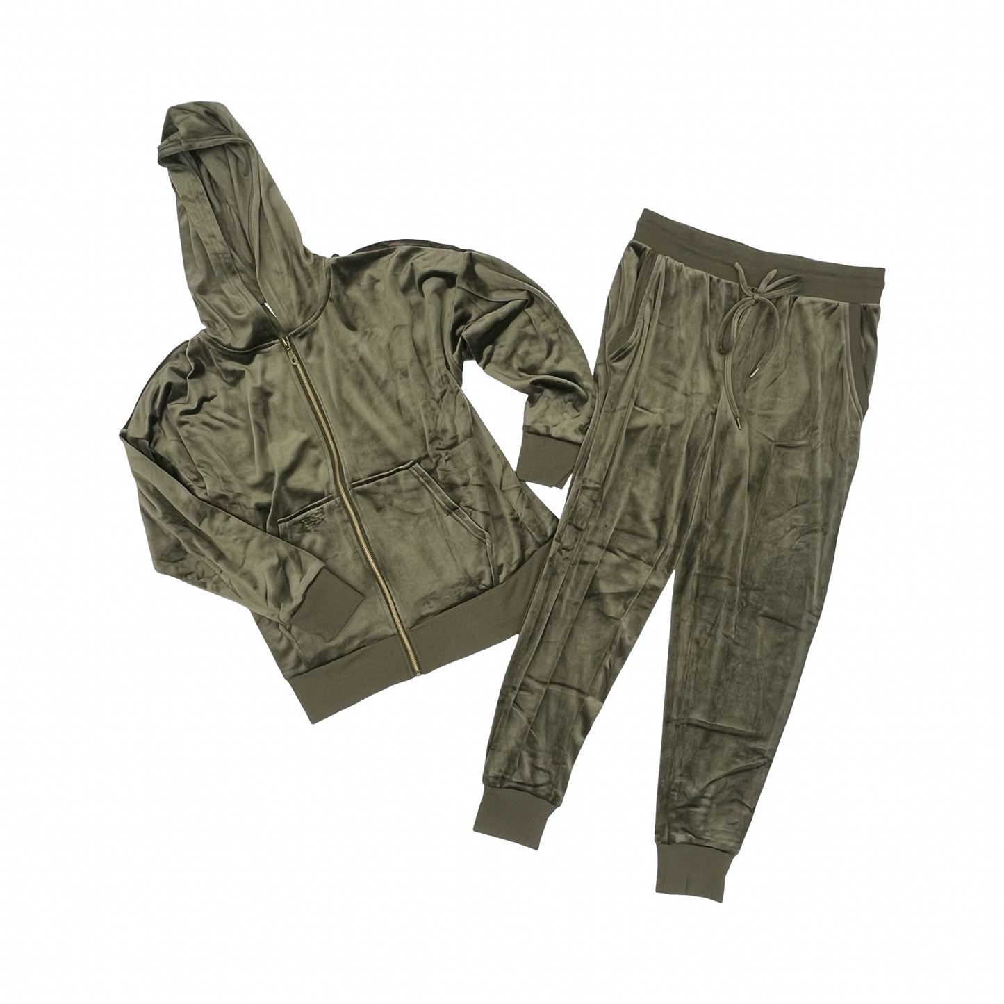 Lounge Set Pants By Felina In Green, Size:S