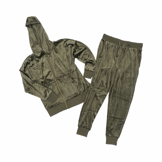 Lounge Set Pants By Felina In Green, Size:S