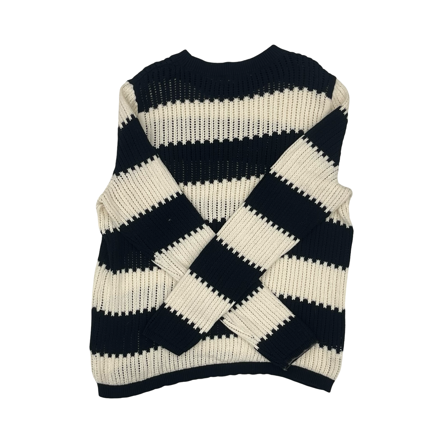 Sweater By Loft In Blue & Cream, Size:Xxl