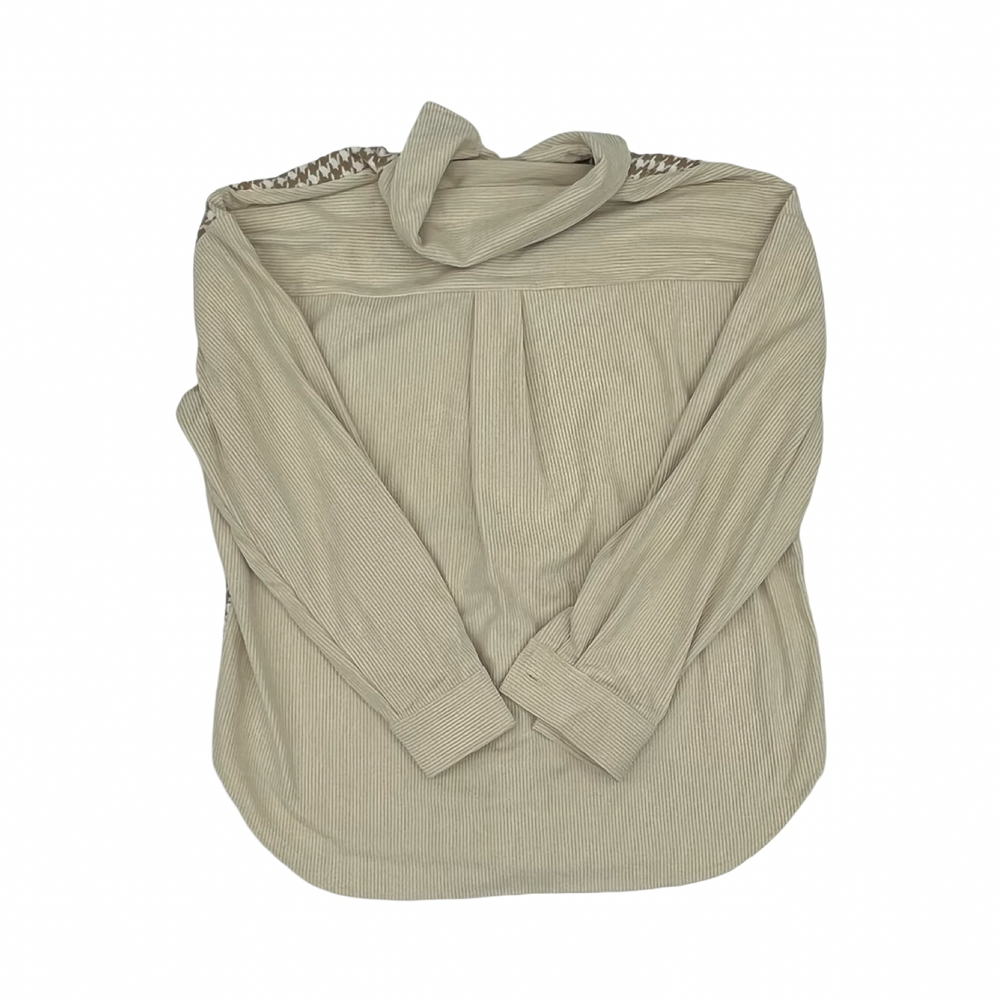 Jacket Shirt By Clothes Mentor In Tan, Size:S