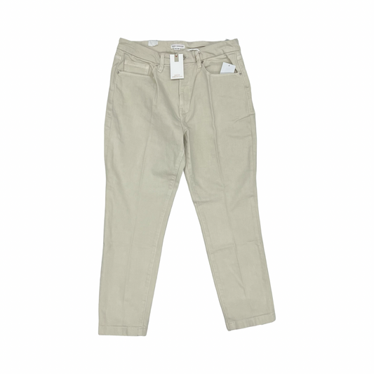 Jeans Straight By Good American In Cream Denim, Size:14