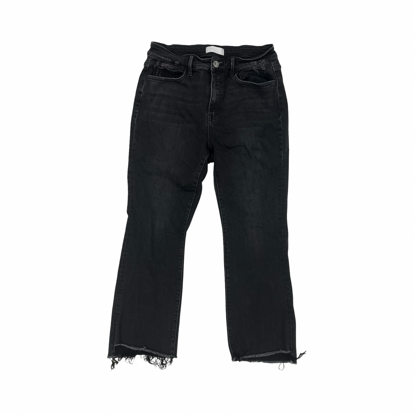 Jeans Straight By Vervet In Black, Size:14