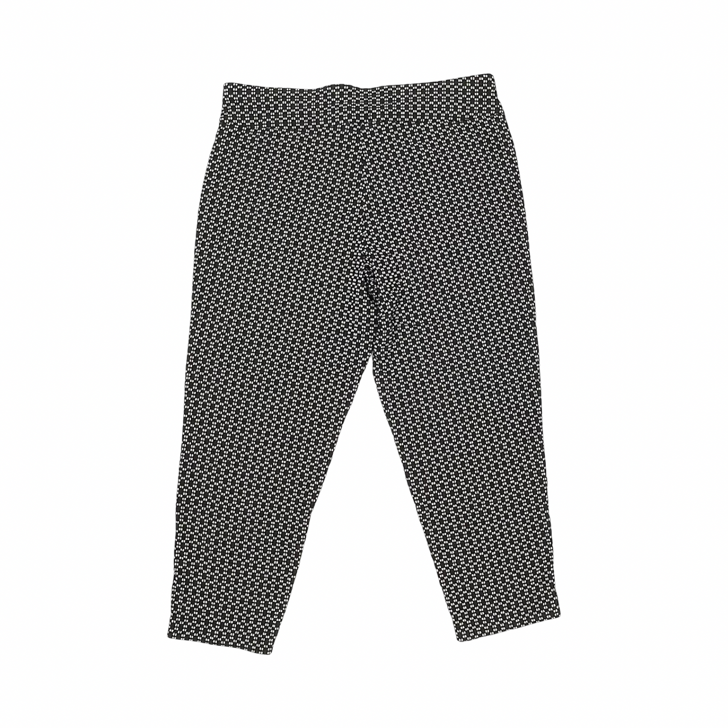 Pants Cropped By Alfred Dunner In Black & White, Size:18