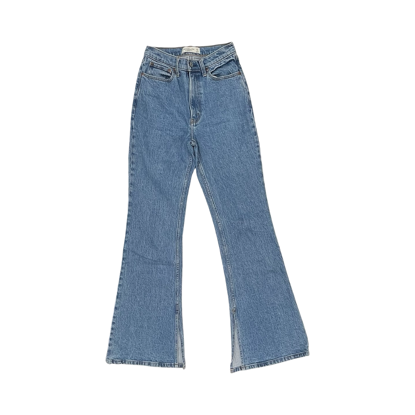 Jeans Flared By Abercrombie And Fitch In Blue Denim, Size:0