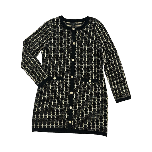 Dress Sweater By Tahari In Black & Cream, Size:Xl