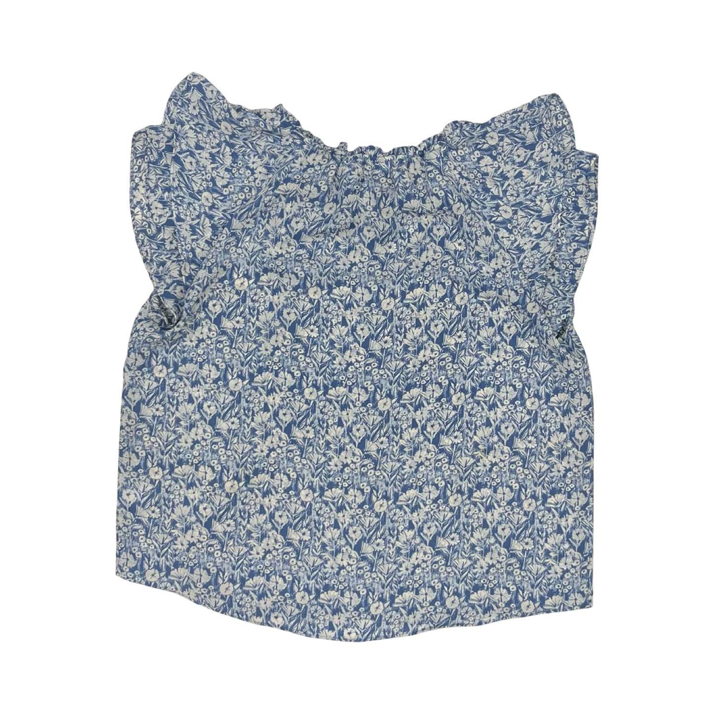 Blouse Ss By Lc Lauren Conrad In Blue & White, Size:L