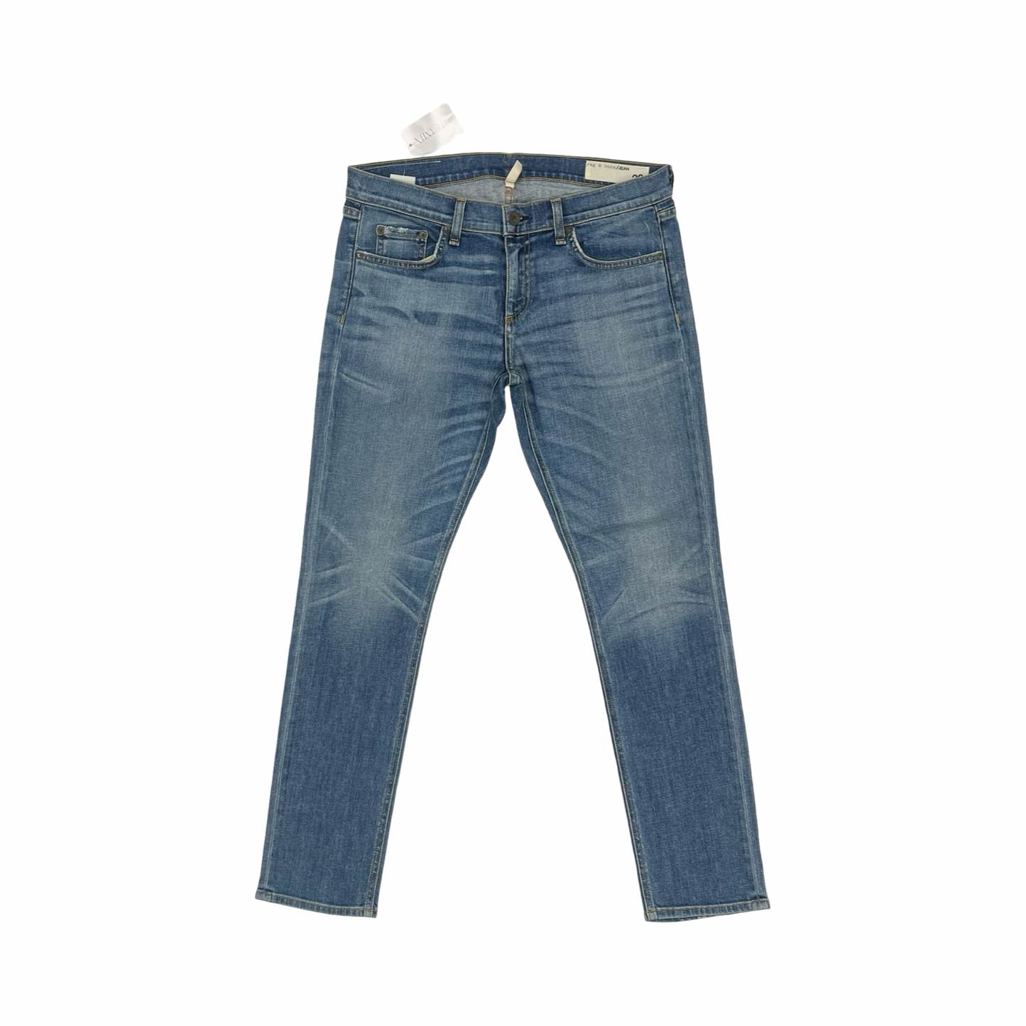 Jeans Straight By Rag And Bone In Blue Denim, Size:8