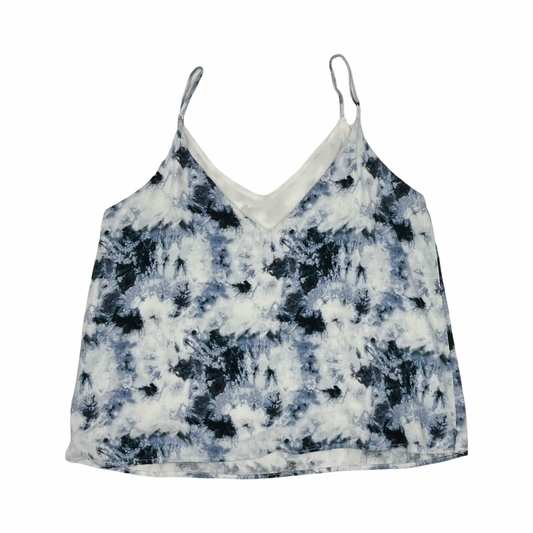 Blouse Sleeveless By Double Zero In Blue & White, Size:M