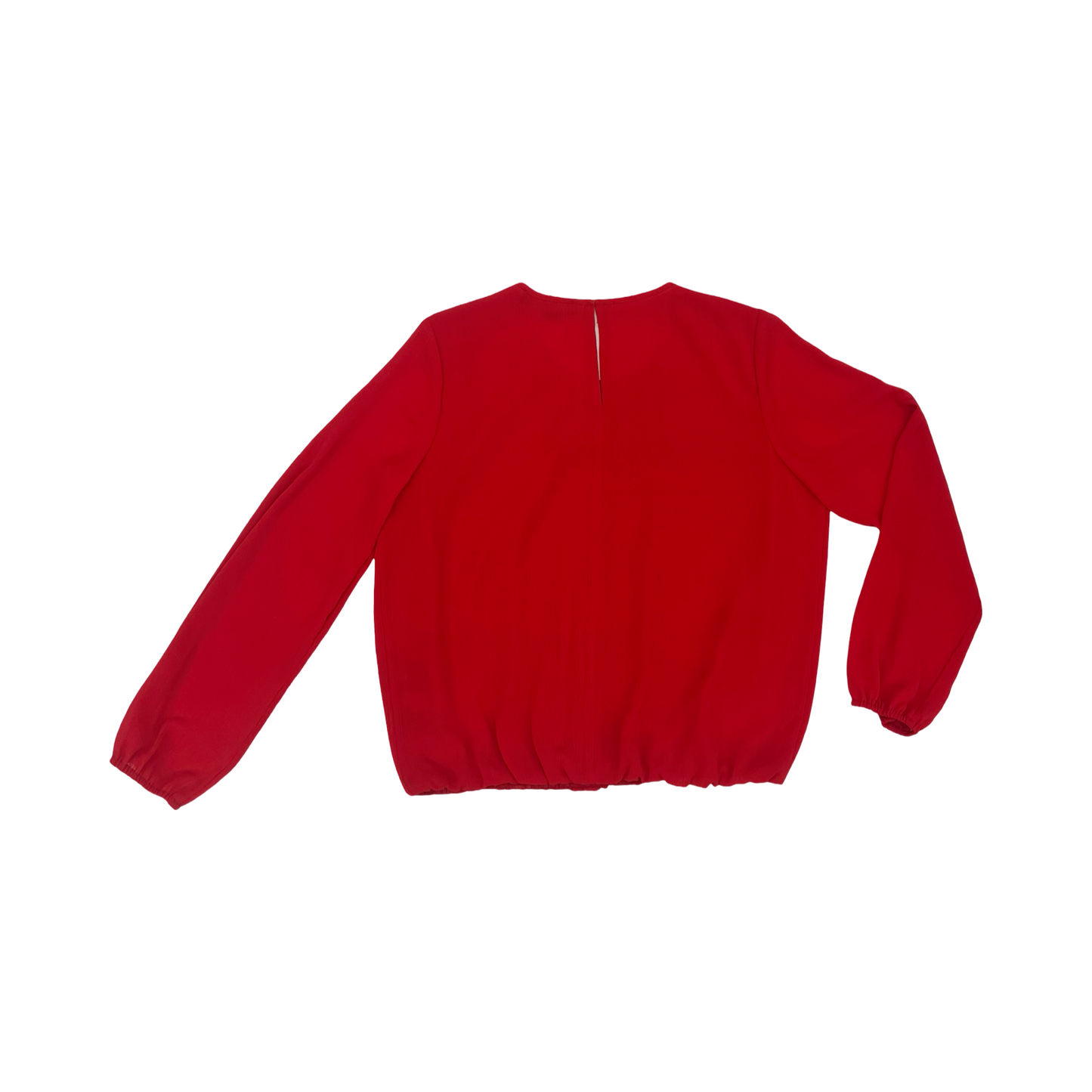Blouse Ls By Tommy Hilfiger In Red, Size:L