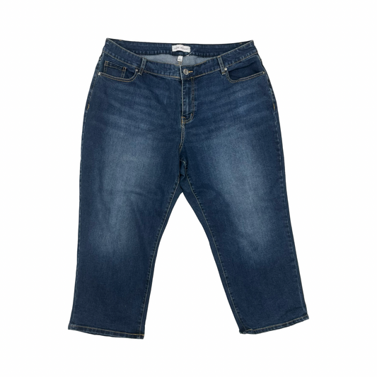 Jeans Straight By Lane Bryant In Blue Denim, Size:16