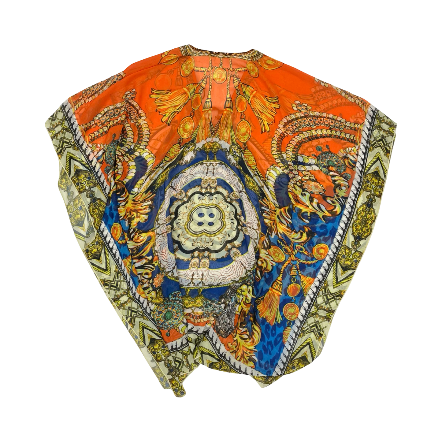 Swimwear Cover-Up By Boston Proper In Blue & Orange, Size:S