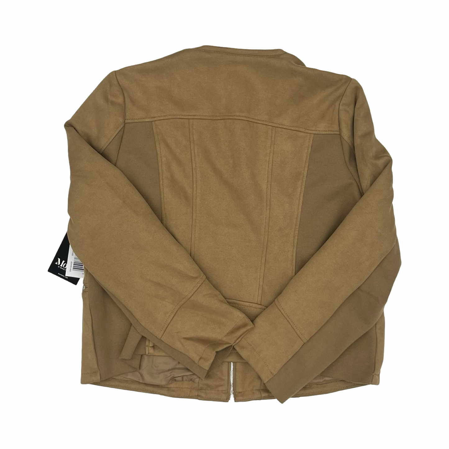 Jacket Moto By Clothes Mentor In Tan, Size:Xl