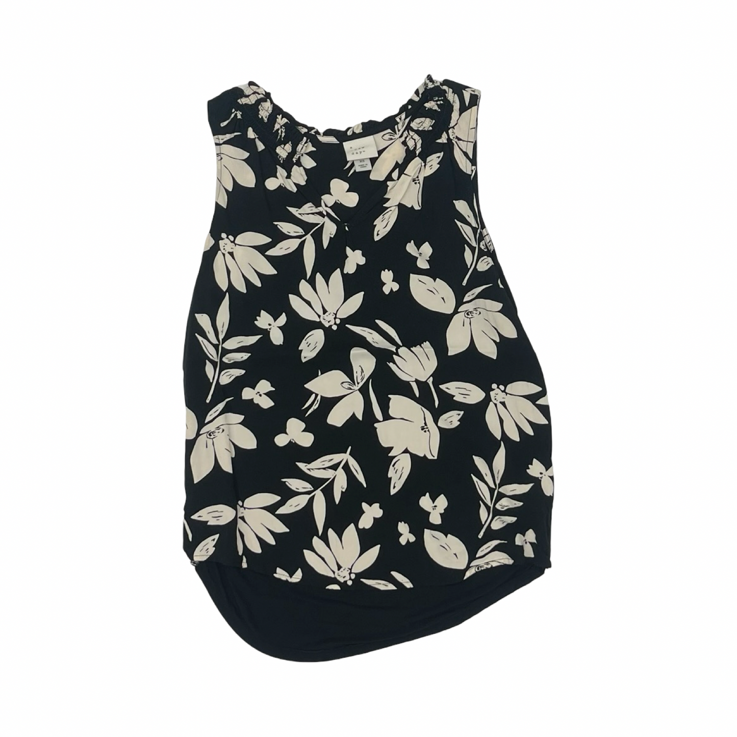 Blouse Sleeveless By A New Day In Black & Cream, Size:Xs
