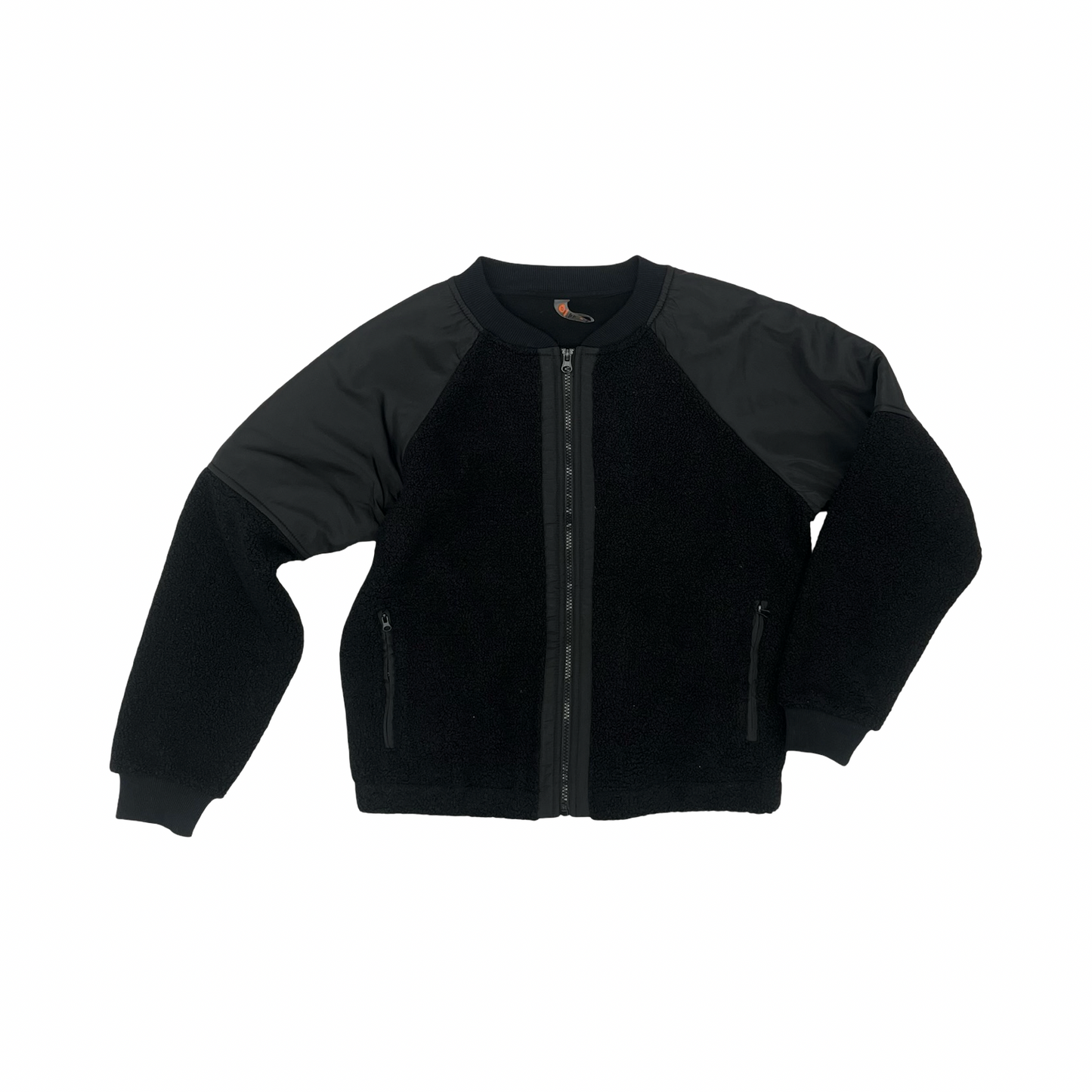 Jacket Faux Fur & Sherpa By Mono B In Black, Size:M