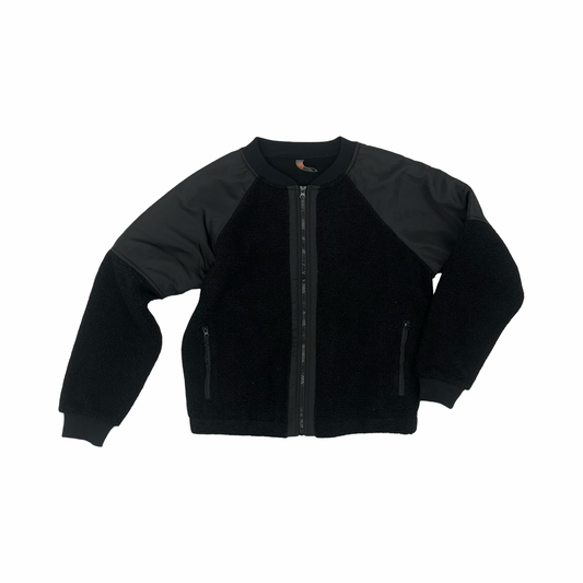 Jacket Faux Fur & Sherpa By Mono B In Black, Size:M