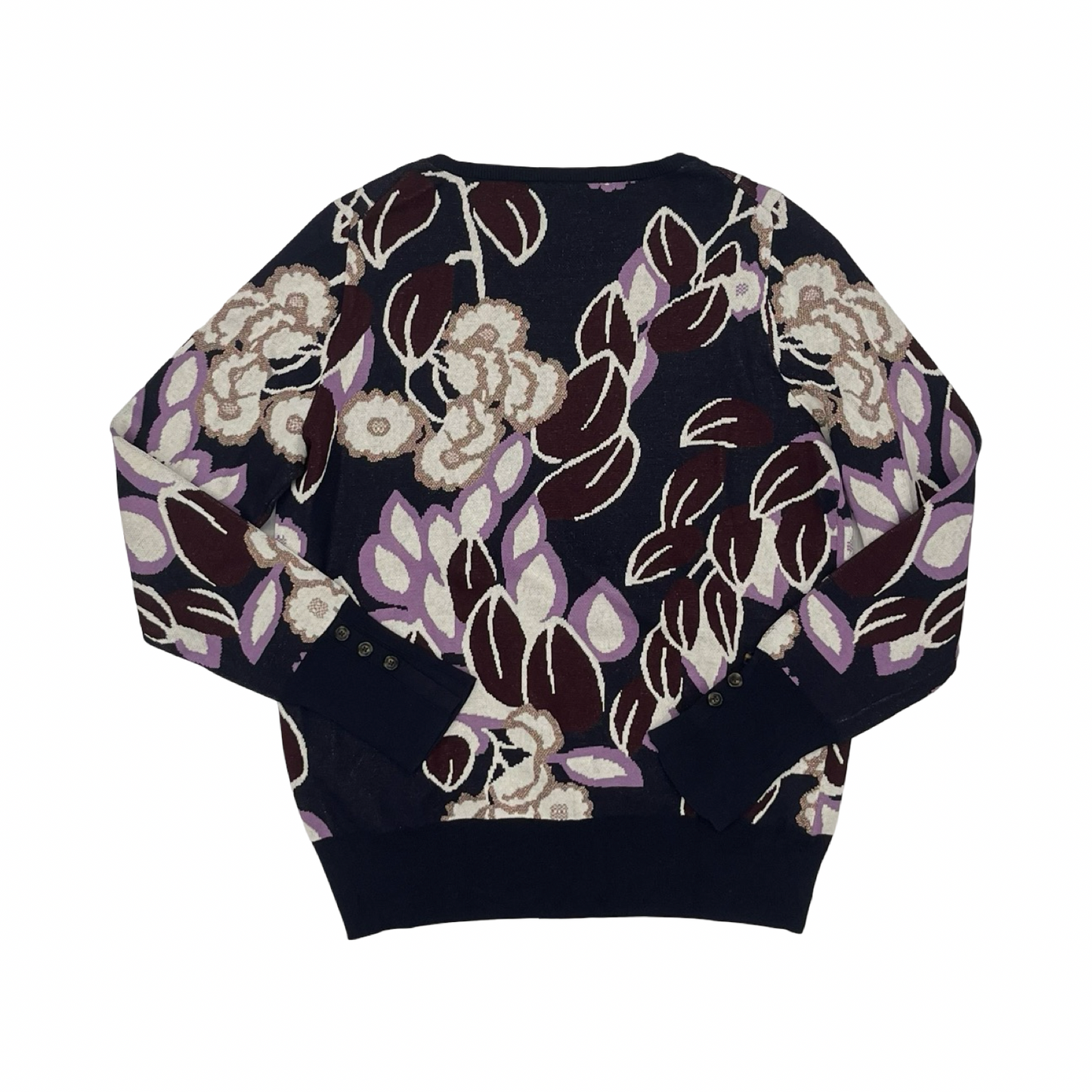 Sweater By Ann Taylor In Blue & Purple, Size:L