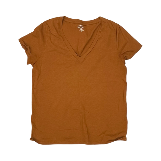 Top Ss Basic By J. Crew In Gold, Size:M