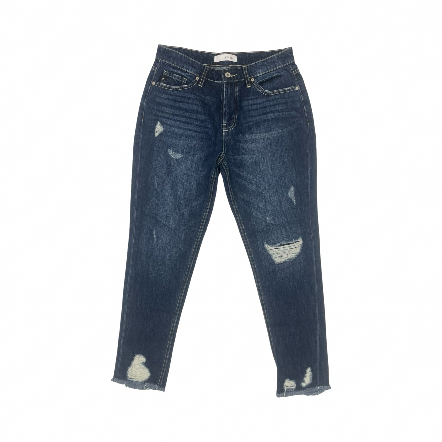 Jeans Straight By Kancan In Blue Denim, Size:4
