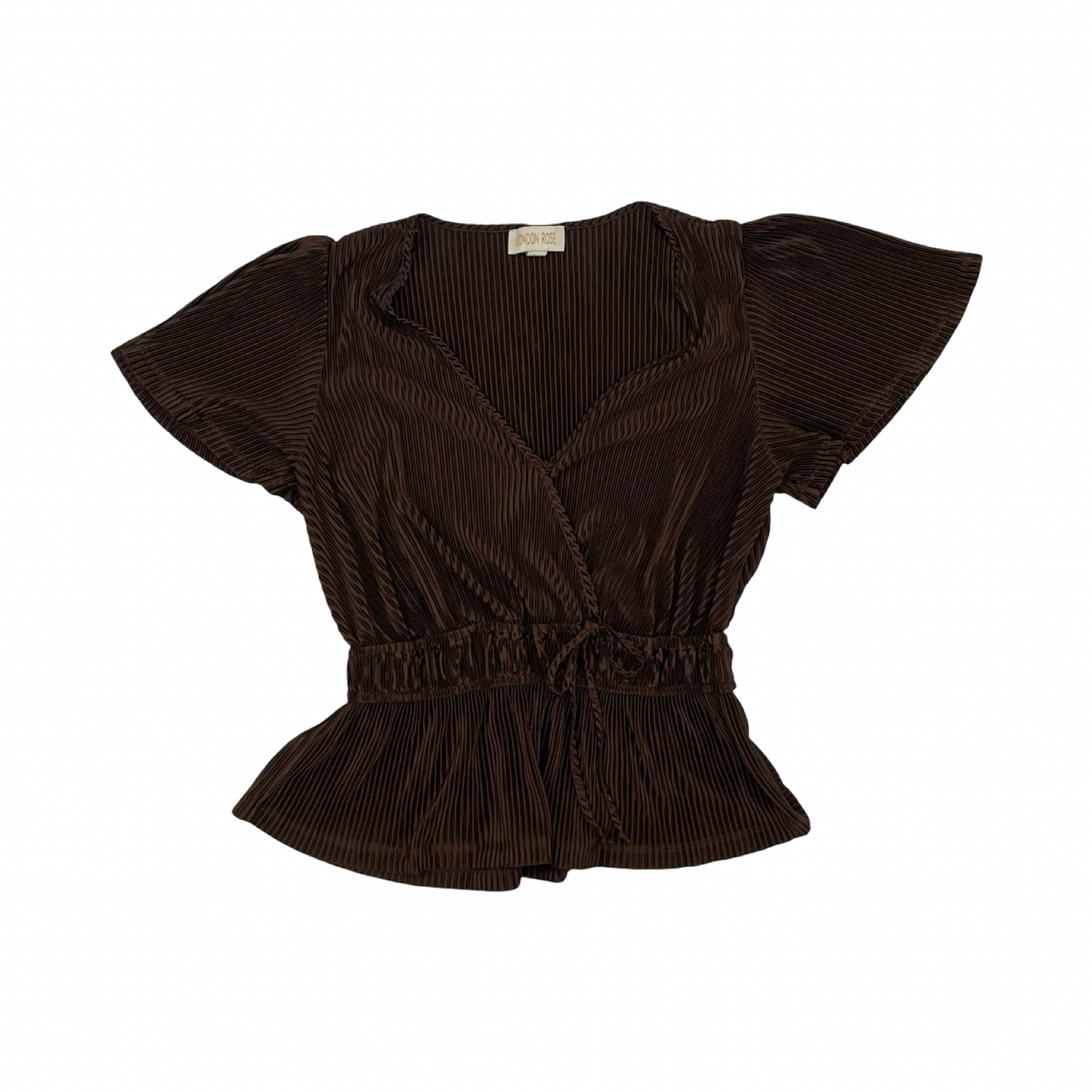Blouse Ss By Clothes Mentor In Brown, Size:L