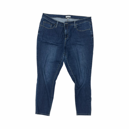 Jeans Skinny By Ava & Viv In Blue Denim, Size:20