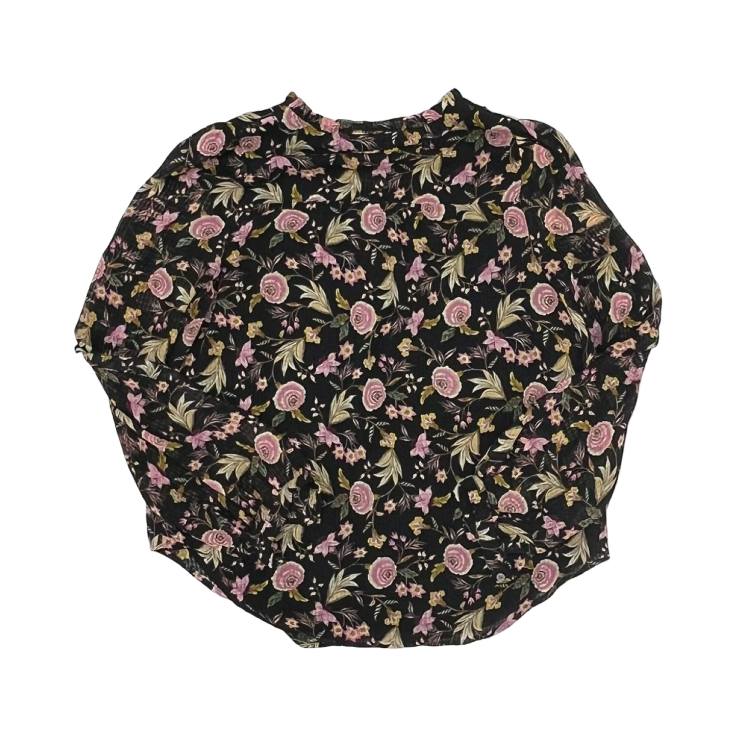 Blouse Ls By Loft In Floral Print, Size:S