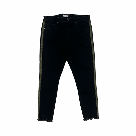 Jeans Skinny By Loft In Black, Size:14