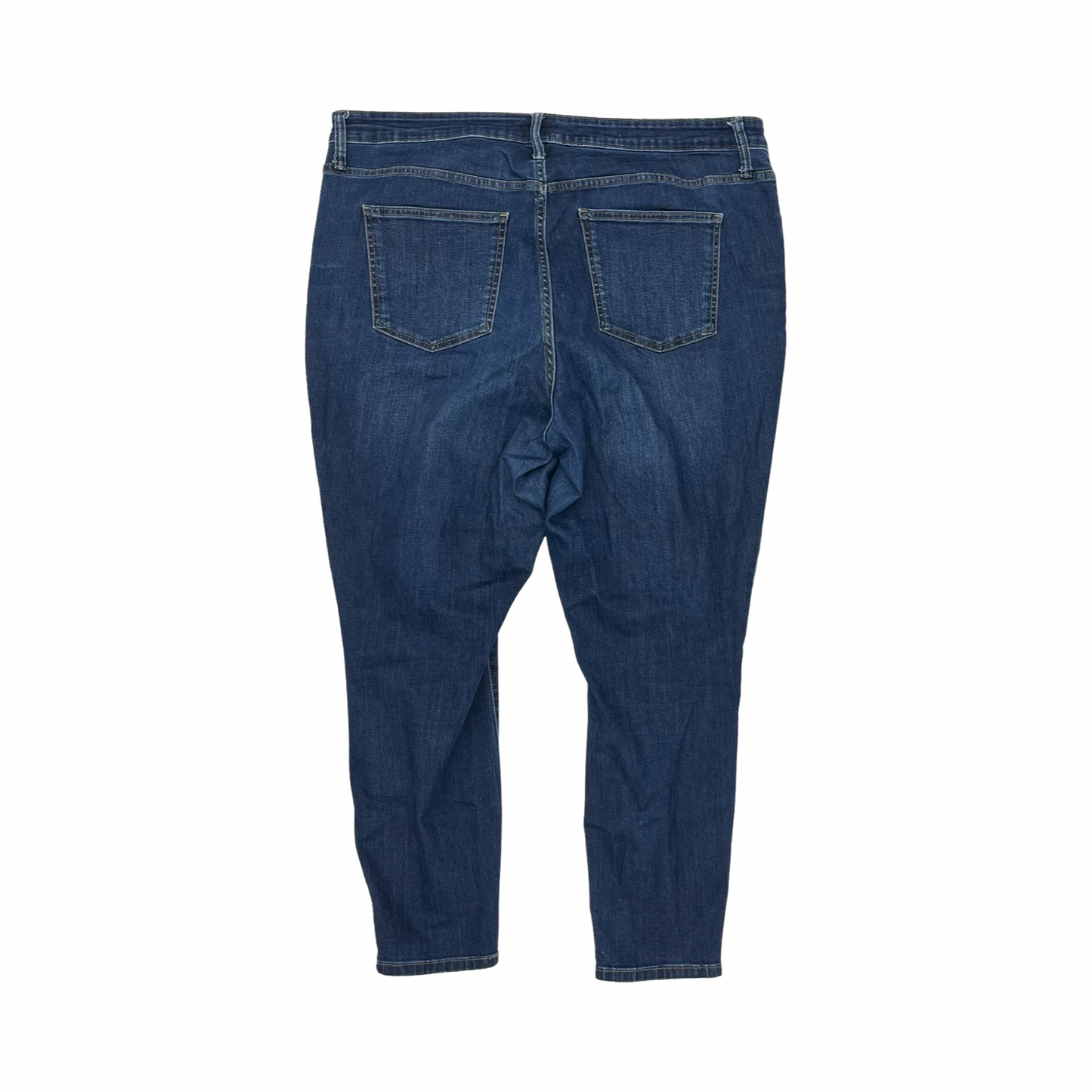 Jeans Skinny By Ava & Viv In Blue Denim, Size:20