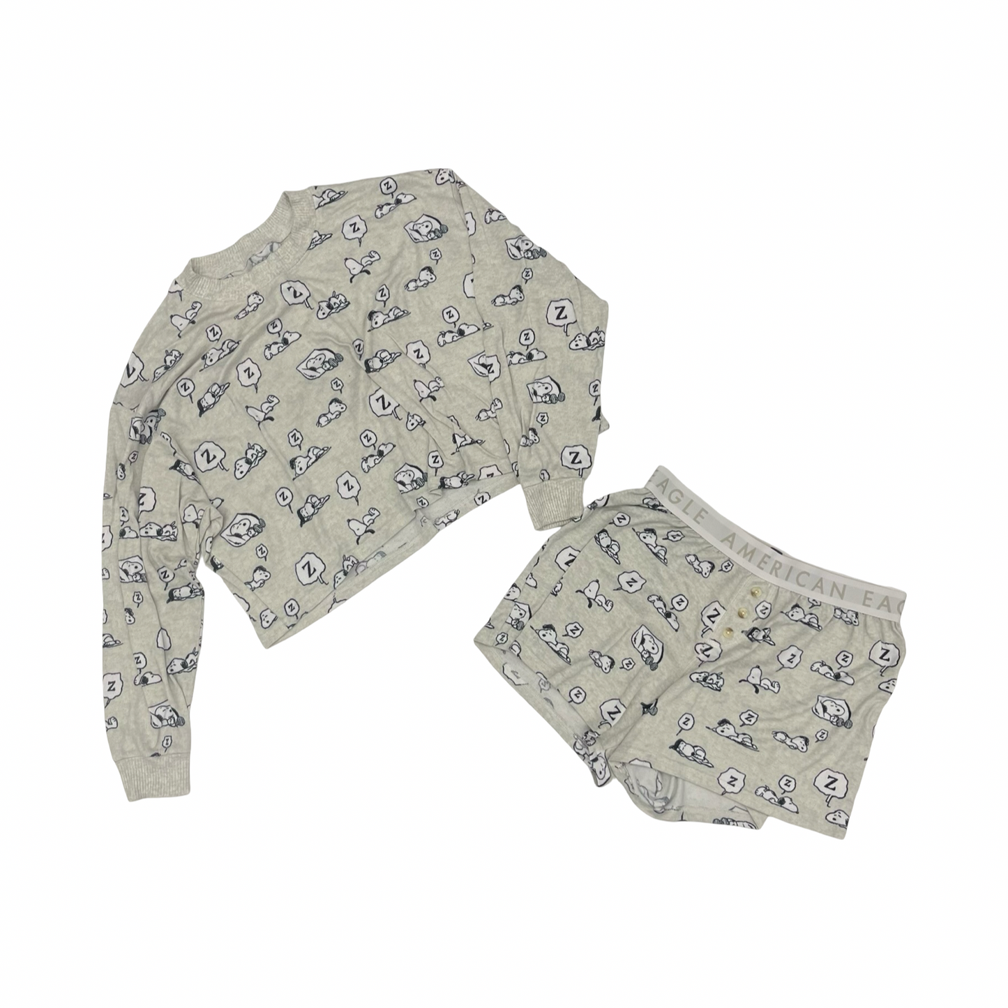 Lounge Set Shorts By American Eagle In Grey, Size:M