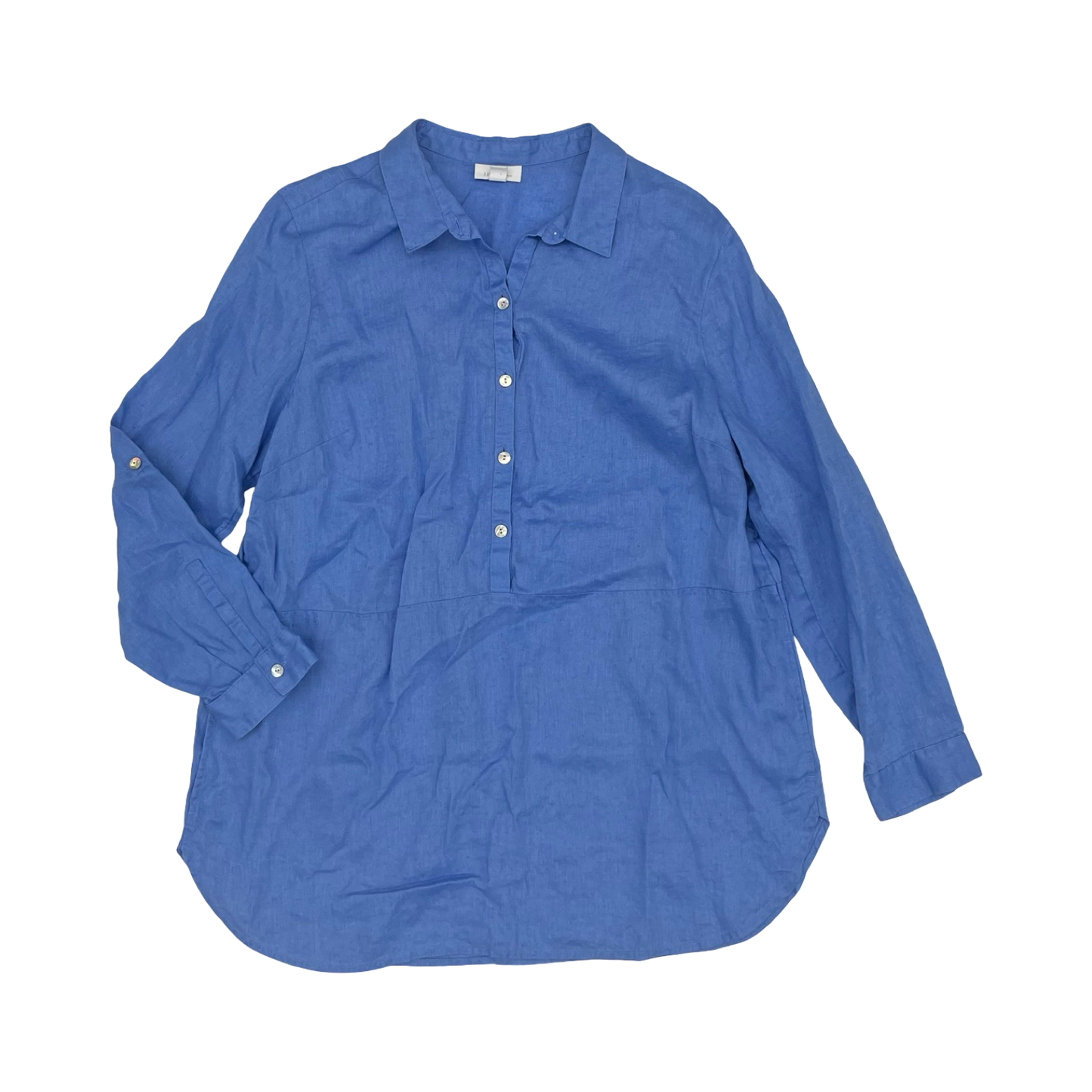 Blouse Ls By J. Jill In Blue, Size:Lp