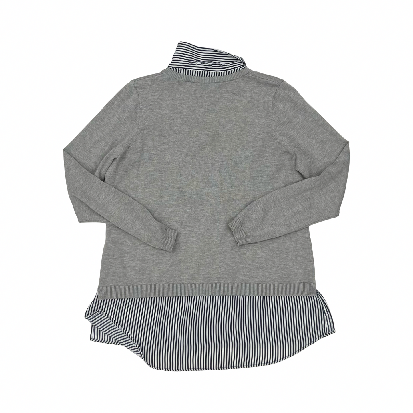 Top Ls By Adrianna Papell In Blue & Grey, Size:Xl