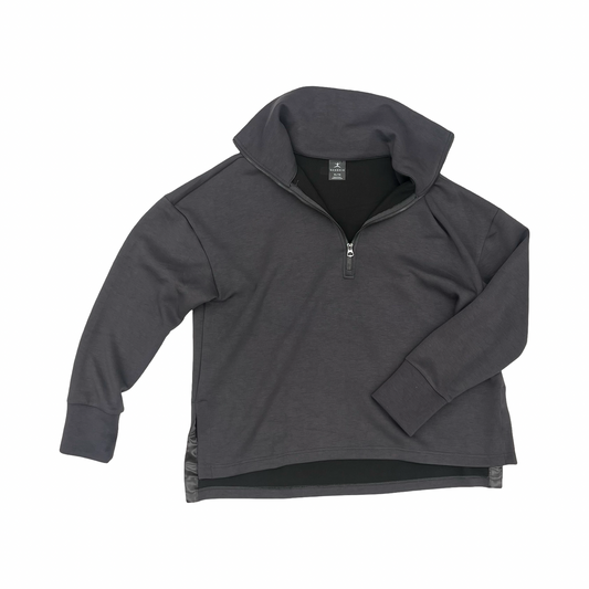 Athletic Sweatshirt Collar By Danskin In Grey, Size:Xl