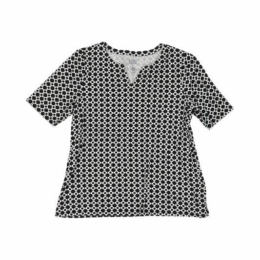 Top Ss By Croft And Barrow In Black & White, Size:L