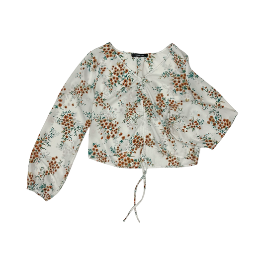 Blouse Ls By Sugar Lips In White, Size:S