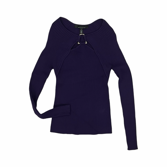 Blouse Ls By White House Black Market In Purple, Size:S