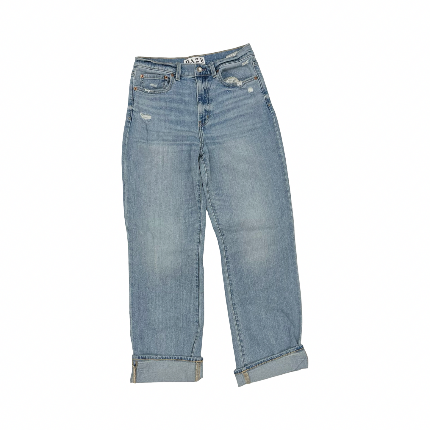 Jeans Straight By Daze In Blue Denim, Size:6