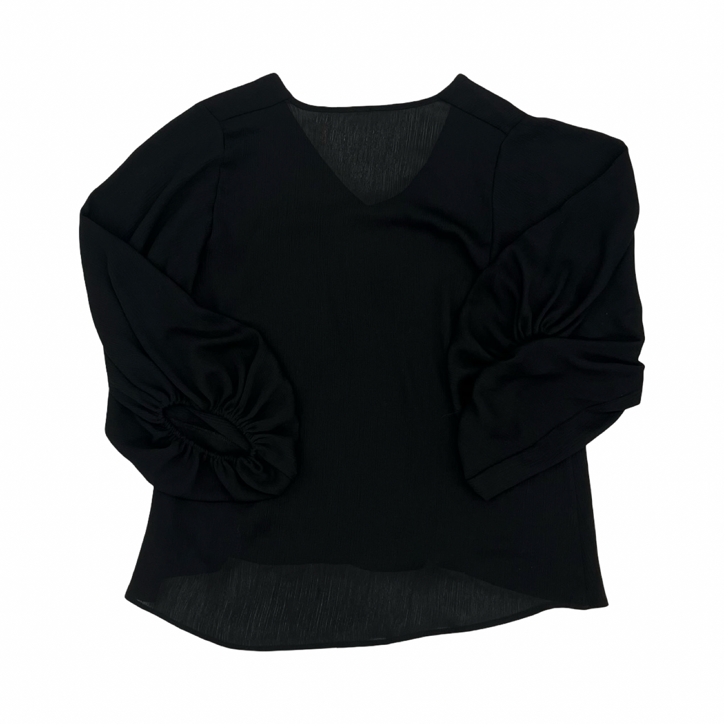 Blouse Ls By Tyche In Black, Size:L
