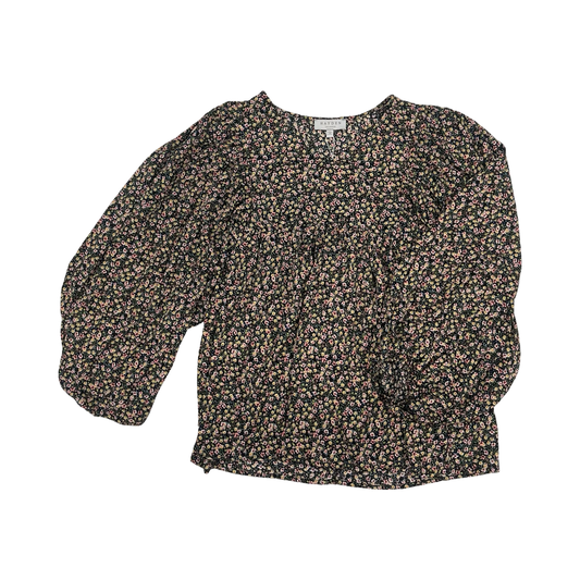 Blouse Ls By Clothes Mentor In Floral Print, Size:L