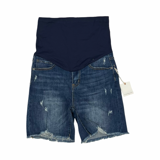 Mat Shorts By Pink Blush In Blue Denim, Size:M