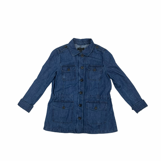 Jacket Denim By Talbots In Blue Denim, Size:M