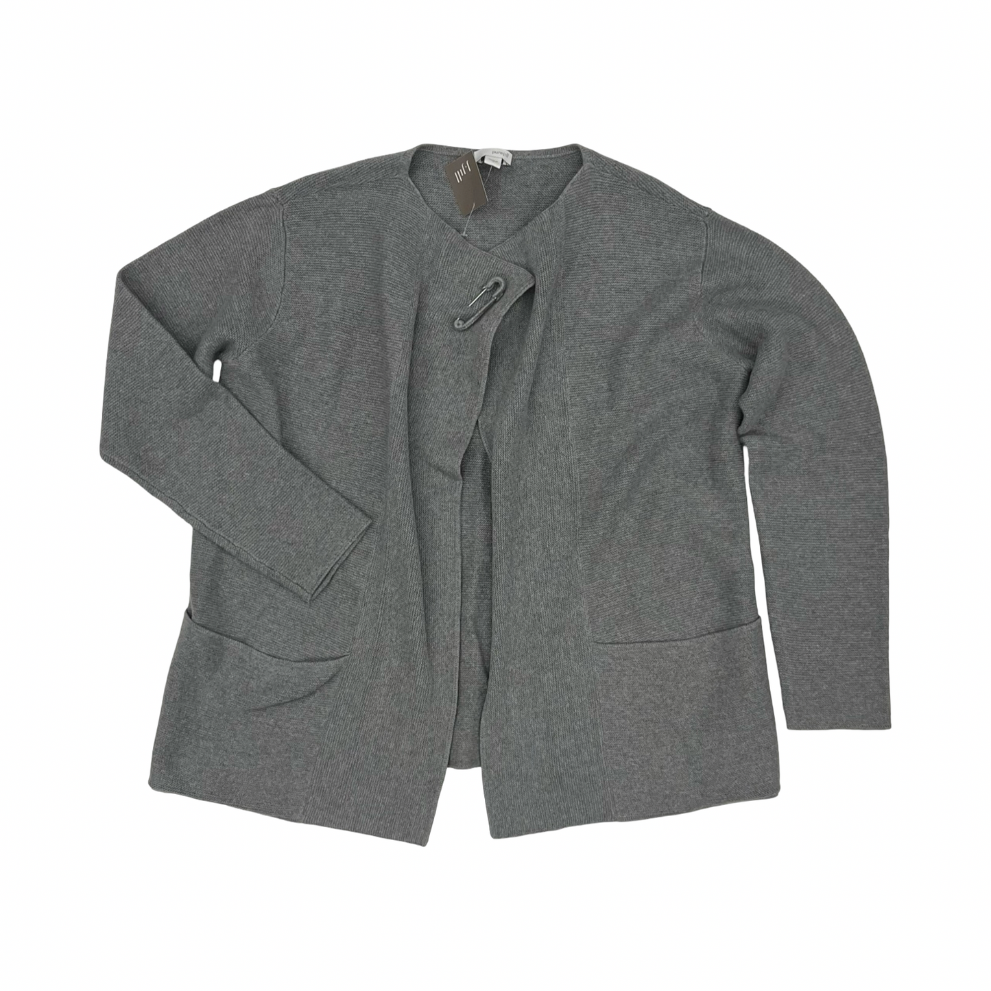 Sweater Cardigan By Pure Jill In Grey, Size:S