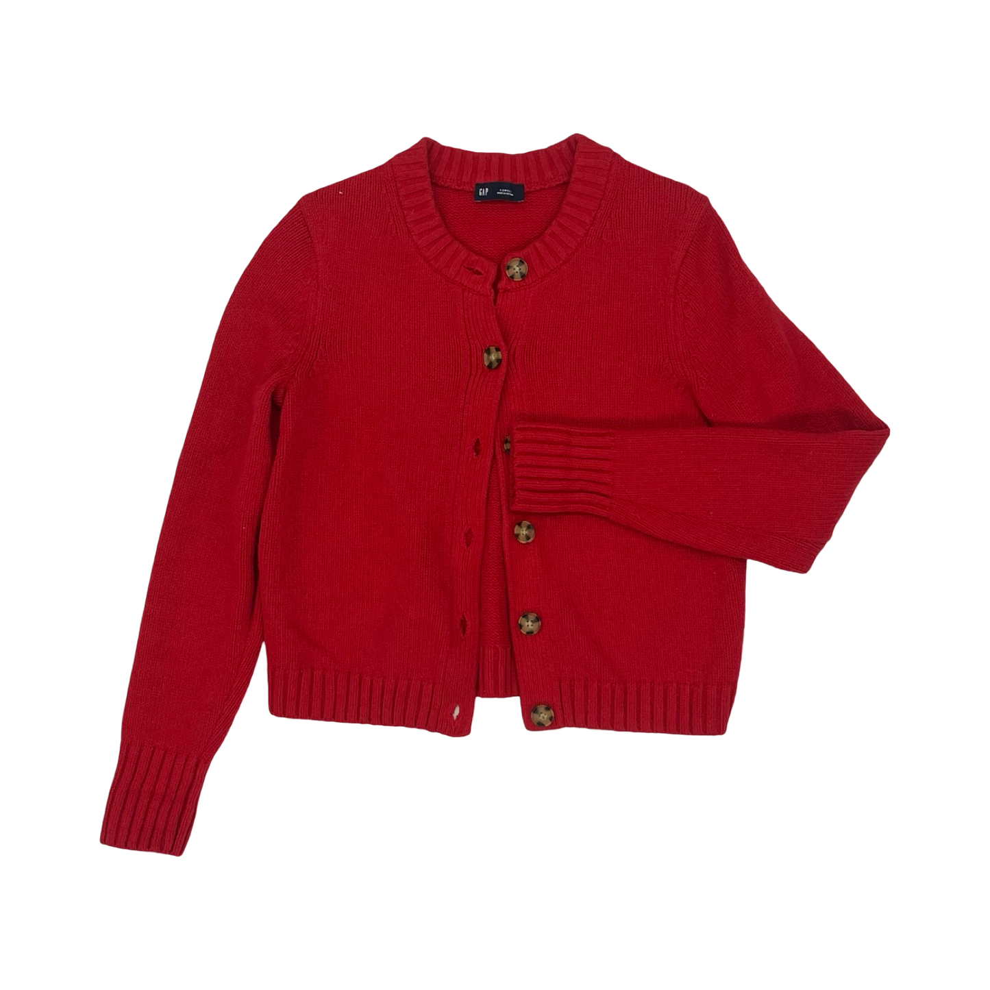 Sweater Cardigan By Gap In Red, Size:Xs